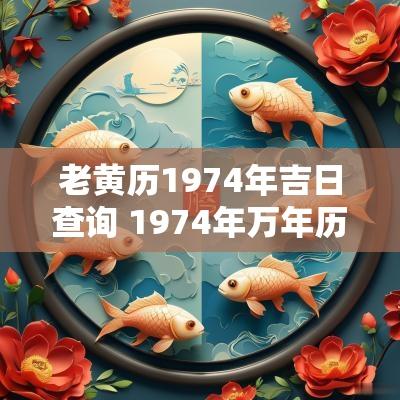 老黄历1974年吉日查询 1974年万年历老黄历查询