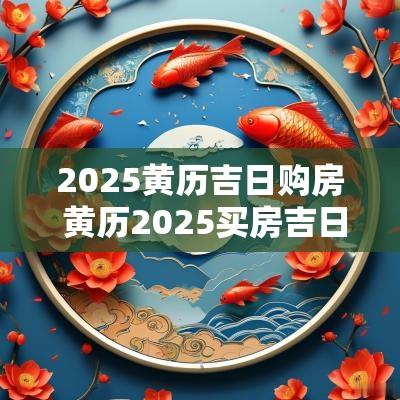 2025黄历吉日购房 黄历2025买房吉日查询