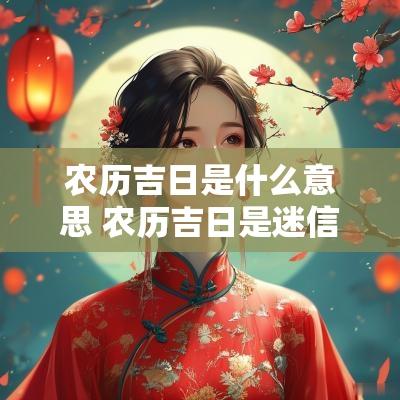 农历吉日是什么意思 农历吉日是迷信还是科学