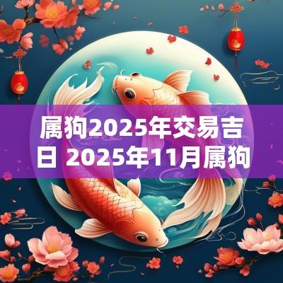 属狗2025年交易吉日 2025年11月属狗吉日