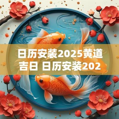 日历安装2025黄道吉日 日历安装2025正版