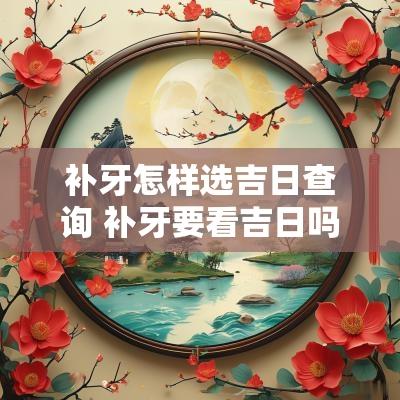 补牙怎样选吉日查询 补牙要看吉日吗
