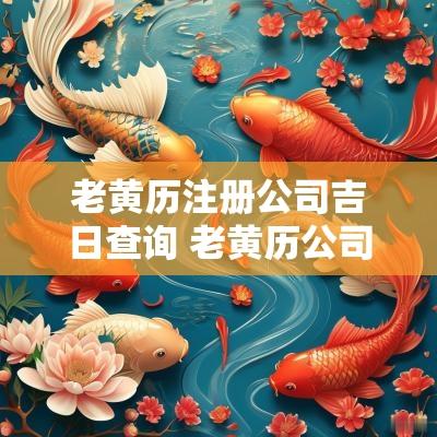老黄历注册公司吉日查询 老黄历公司名称查询