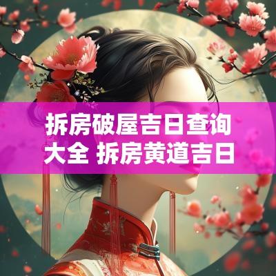 拆房破屋吉日查询大全 拆房黄道吉日查询2025