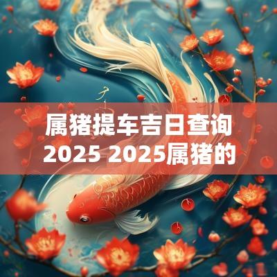 属猪提车吉日查询2025 2025属猪的开业吉日