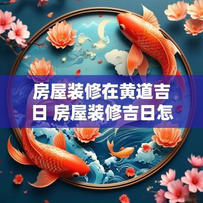 房屋装修在黄道吉日 房屋装修吉日怎么选