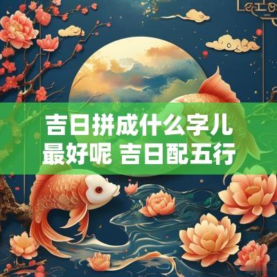 吉日拼成什么字儿最好呢 吉日配五行