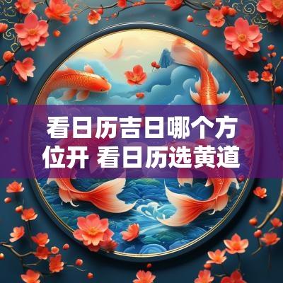 看日历吉日哪个方位开 看日历选黄道吉日安门