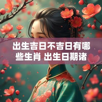 出生吉日不吉日有哪些生肖 出生日期诸事不宜