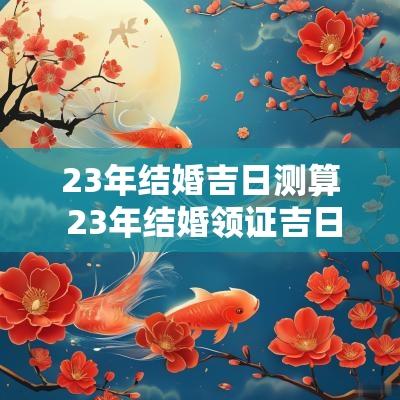 23年结婚吉日测算 23年结婚领证吉日一览表