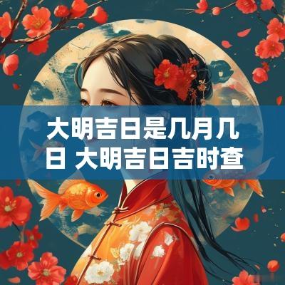 大明吉日是几月几日 大明吉日吉时查询