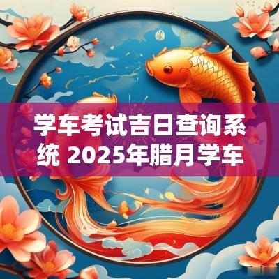 学车考试吉日查询系统 2025年腊月学车吉日