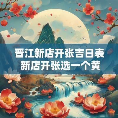 晋江新店开张吉日表 新店开张选一个黄道吉日