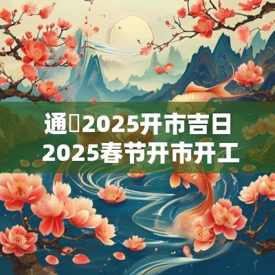 通勝2025开市吉日 2025春节开市开工吉日