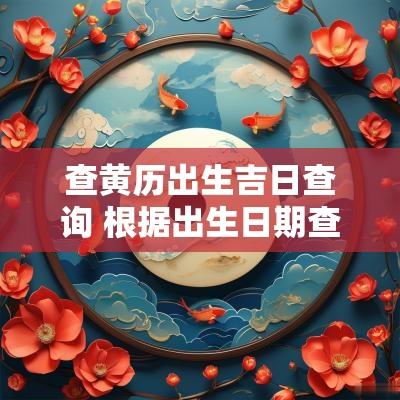 查黄历出生吉日查询 根据出生日期查询黄道吉日