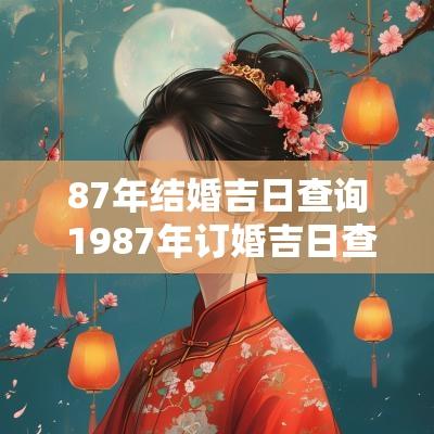 87年结婚吉日查询 1987年订婚吉日查询