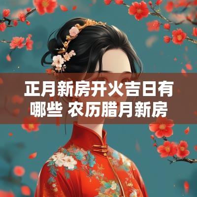 正月新房开火吉日有哪些 农历腊月新房开火吉日