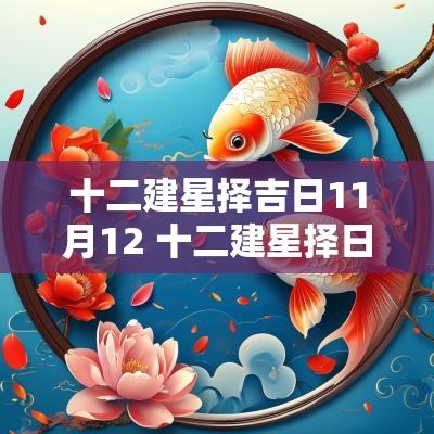 十二建星择吉日11月12 十二建星择日择时