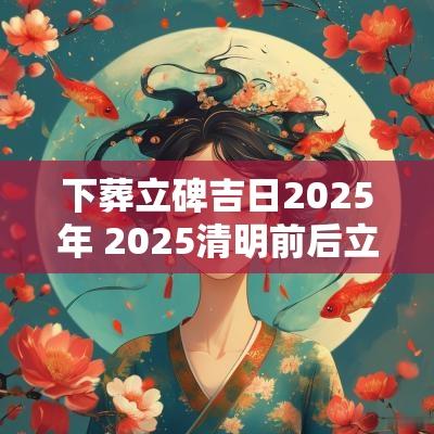 下葬立碑吉日2025年 2025清明前后立碑吉日