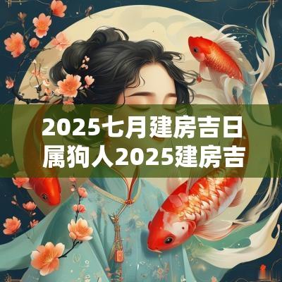 2025七月建房吉日 属狗人2025建房吉日