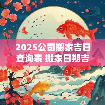 2025公司搬家吉日查询表 搬家日期吉日查询表2025