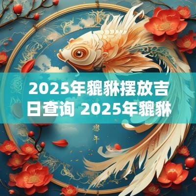 2025年貔貅摆放吉日查询 2025年貔貅开光吉日一览表