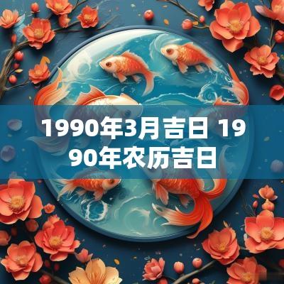 1990年3月吉日 1990年农历吉日