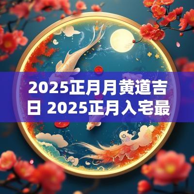 2025正月月黄道吉日 2025正月入宅最佳吉日