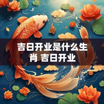 吉日开业是什么生肖 吉日开业