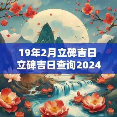 19年2月立碑吉日 立碑吉日查询2025年3月份