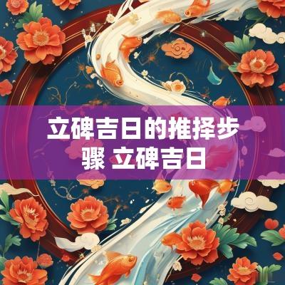 立碑吉日的推择步骤 立碑吉日