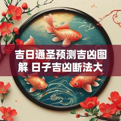 吉日通圣预测吉凶图解 日子吉凶断法大全