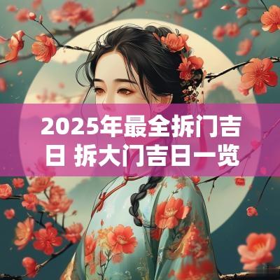 2025年最全拆门吉日 拆大门吉日一览表