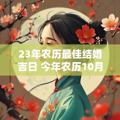 23年农历最佳结婚吉日 今年农历10月结婚吉日