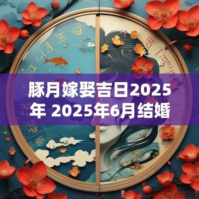 豚月嫁娶吉日2025年 2025年6月结婚上等吉日
