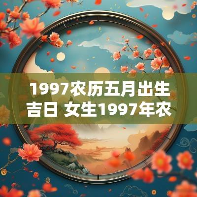 1997农历五月出生吉日 女生1997年农历五月初五命好吗