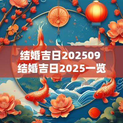 结婚吉日202509 结婚吉日2025一览表