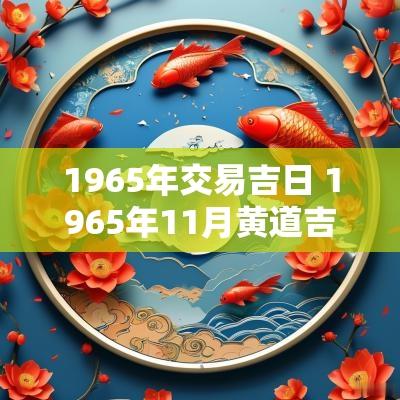 1965年交易吉日 1965年11月黄道吉日