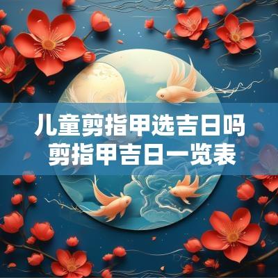 儿童剪指甲选吉日吗 剪指甲吉日一览表