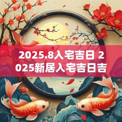 2025.8入宅吉日 2025新居入宅吉日吉时
