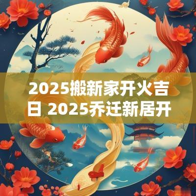 2025搬新家开火吉日 2025乔迁新居开火吉日怎么选择