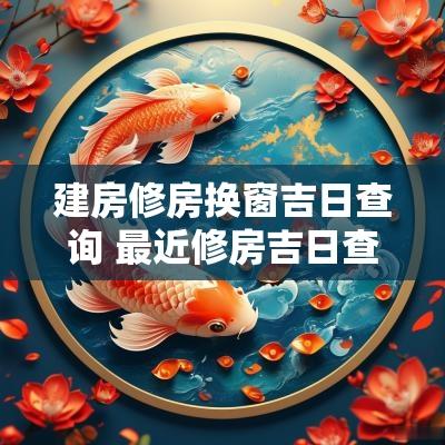 建房修房换窗吉日查询 最近修房吉日查询表格