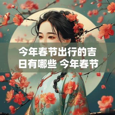 今年春节出行的吉日有哪些 今年春节出行最佳方位