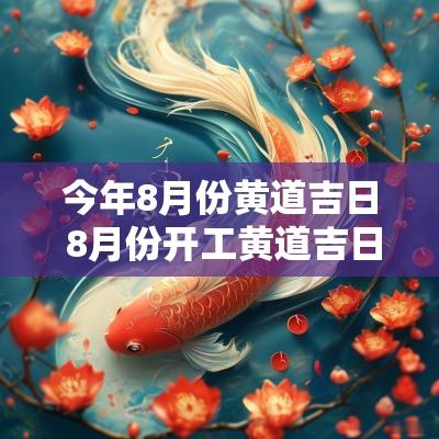 今年8月份黄道吉日 8月份开工黄道吉日