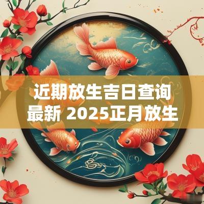 近期放生吉日查询最新 2025正月放生吉日