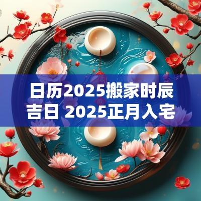 日历2025搬家时辰吉日 2025正月入宅最佳吉日