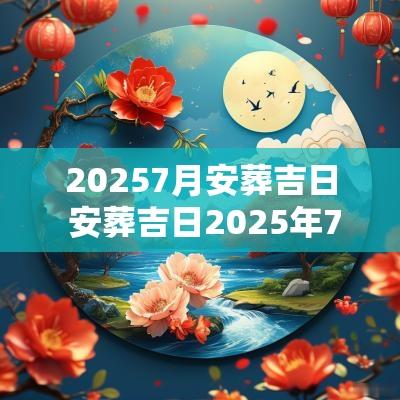 20257月安葬吉日 安葬吉日2025年7月