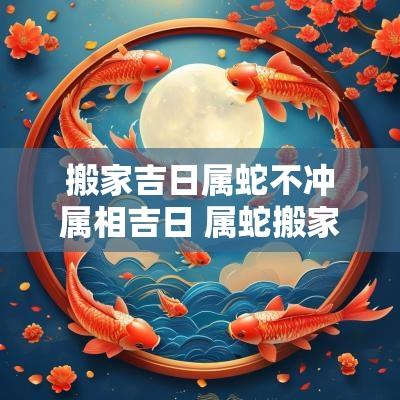搬家吉日属蛇不冲属相吉日 属蛇搬家吉日查询表