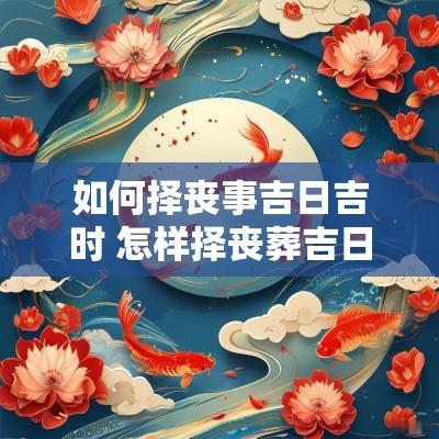 如何择丧事吉日吉时 怎样择丧葬吉日