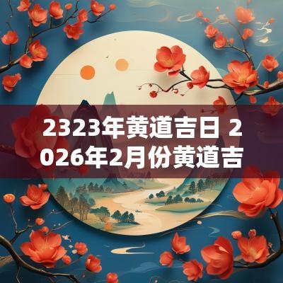 2323年黄道吉日 2026年2月份黄道吉日